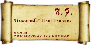 Niedermüller Ferenc névjegykártya